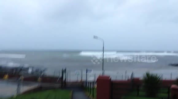 Storm Barbara arrives on Ireland's north-west coast