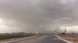 Strong winds and blowing dust in Phoenix, Arizona.