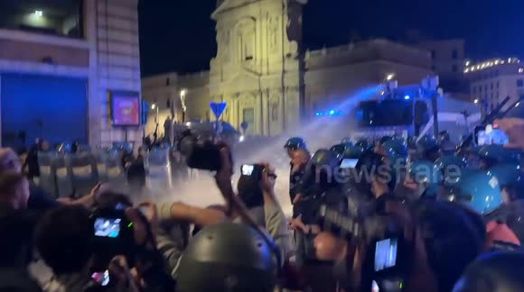 Clashes erupt between protesters, police in Rome amid nationwide ...