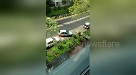 Motorist in France gives up after struggling to park for over a minute