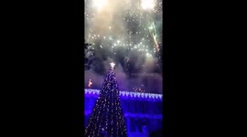 New years eve Fire works take off all at once