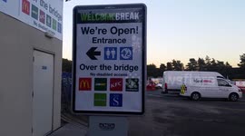 Fire at fleet services on the  M3