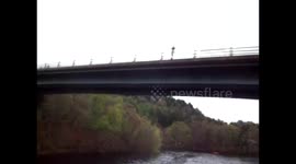 Jamie McLevy jumping a9 Perth bridge big sucker