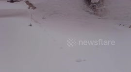 Astonishing amount of snow in Italian town