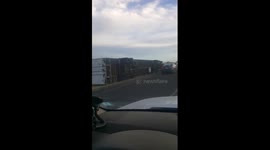 I25 in Colorado Springs, Colorado Jan 9th 2017 bad wind tipping semis