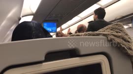 Just before the fight on the plane MEA203 Beirut-London