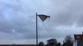 High winds on the Norfolk coast.