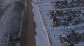SURFING WINTER STORM HELENA IN NEW JERSEY 