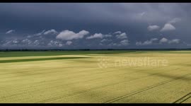 Wheat board with drone