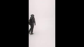 Walking in the extreme weather