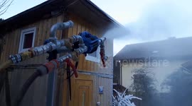 Teenager builds model ski resort in his parents' back garden