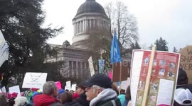 Love Train at the Women's March in Olympia