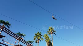 Woman on a Zipline