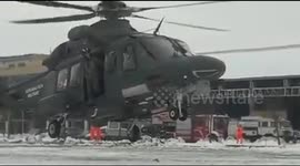 Take off of the helicopter in Teramo