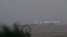 Fighting in Shaddadi during sandstorm