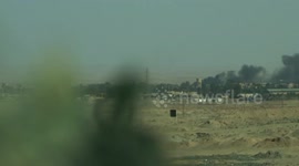 Sniper cam view of Shaddadi burning