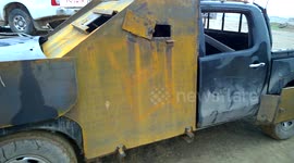 Examining a captured ISIS suicide car bomb