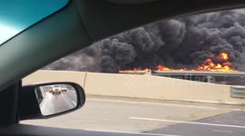 Tanker fire on I-270 & US 33 northwest Columbus 1/23/17