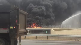 Tanker Fire I-270 & 33 Dublin, OH