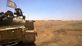 SDF tank shooting at daesh kicks up lot of dust