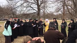 Clergy singing and praying at March for Life