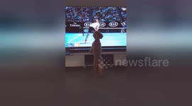 Newsflare Edit - This dog likes to watch tennis!