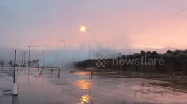 Huge waves in Peniche Portugal