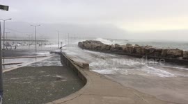 Huge waves in Peniche Portugal