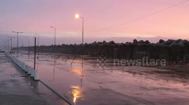 Huge waves in Peniche Portugal
