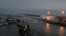 Huge waves in Peniche, Portugal