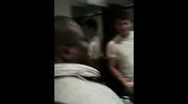 Storm trooper dancing to a toilet attendant singing!! 