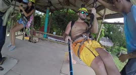 DOUBLE Zipline las cabanas phillippines palawan el nido