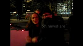 Timothy B Schmit greets friends upon arrival at the  private view of Hockney exhibition at Tate Britain