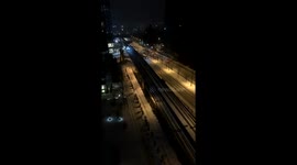 Sparks Fly Along the Canada Line Tracks